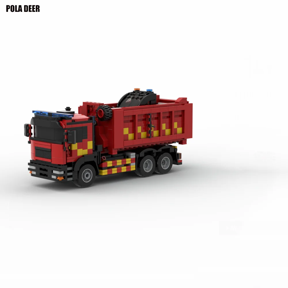 

Poladeer 972 Pcs London Fire Brigade Prime Mover + Bobcat Creative Design Assembled Building Blocks Model Boy Toy Holiday Gift