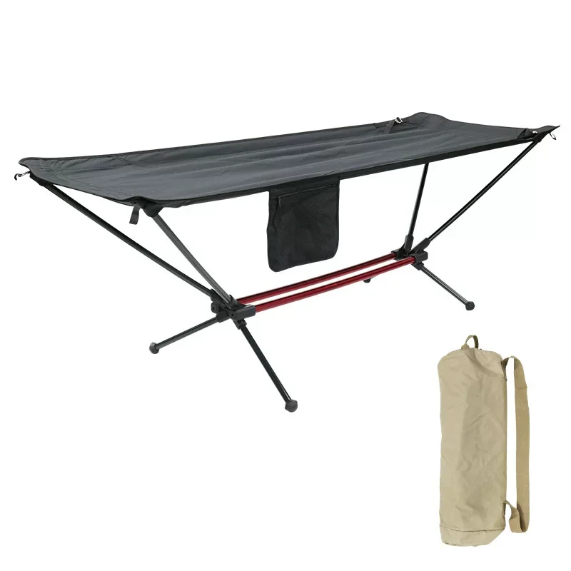 Aluminum alloy high and low bed Oxford cloth folding marching single bed household camping