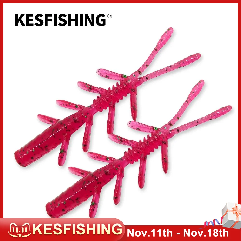 KESFISHING Scissor Comb Craw Artificial Silicone High Quality Worm Soft Bait Shrimp Crawfish the Best Fishing Lure