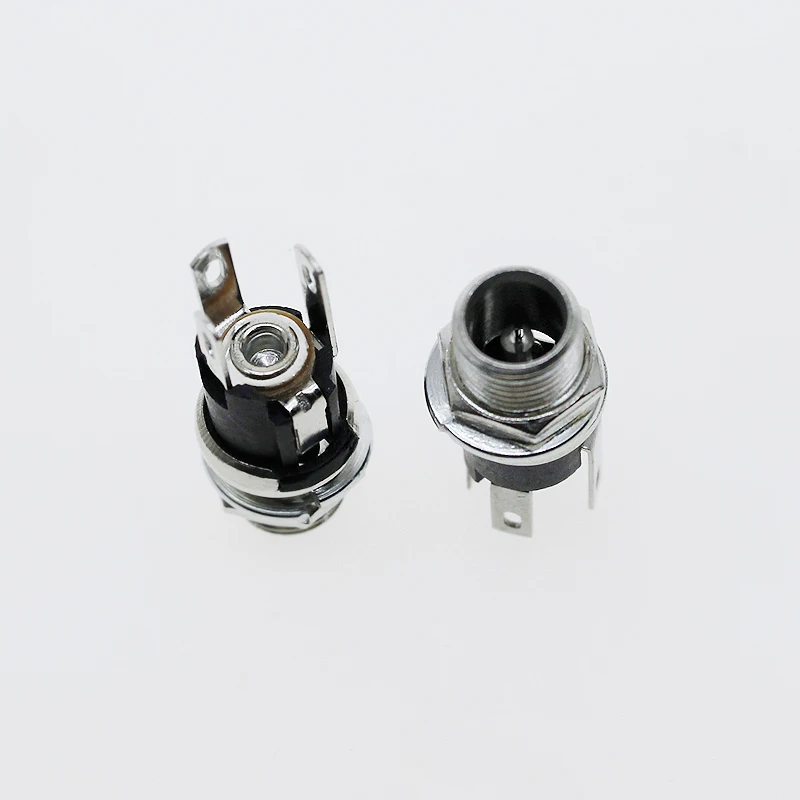 2pcs Lockable 5.5x2.1/5.5x2.5 mm DC Male Power Plug Female socket with Screw Nut Locking Connector