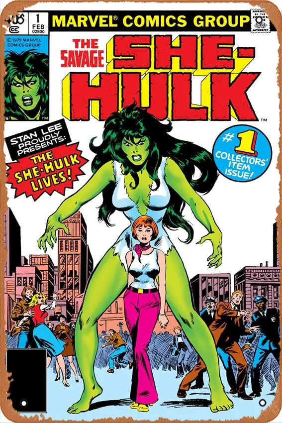 

Металлический жестяной ретро-знак «Savage She-Hulk», оригинальный плакат в виде комиксов 1, Декор для дома, бара, паба, гаража, подарки для дома, стены