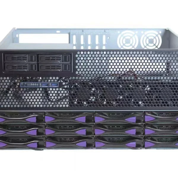 EDNSE Server Chassis ED512H 5U Short Full-Height ATX Steel with Fan USB Front Ports 12 Disk Hot-Swappable 240MM