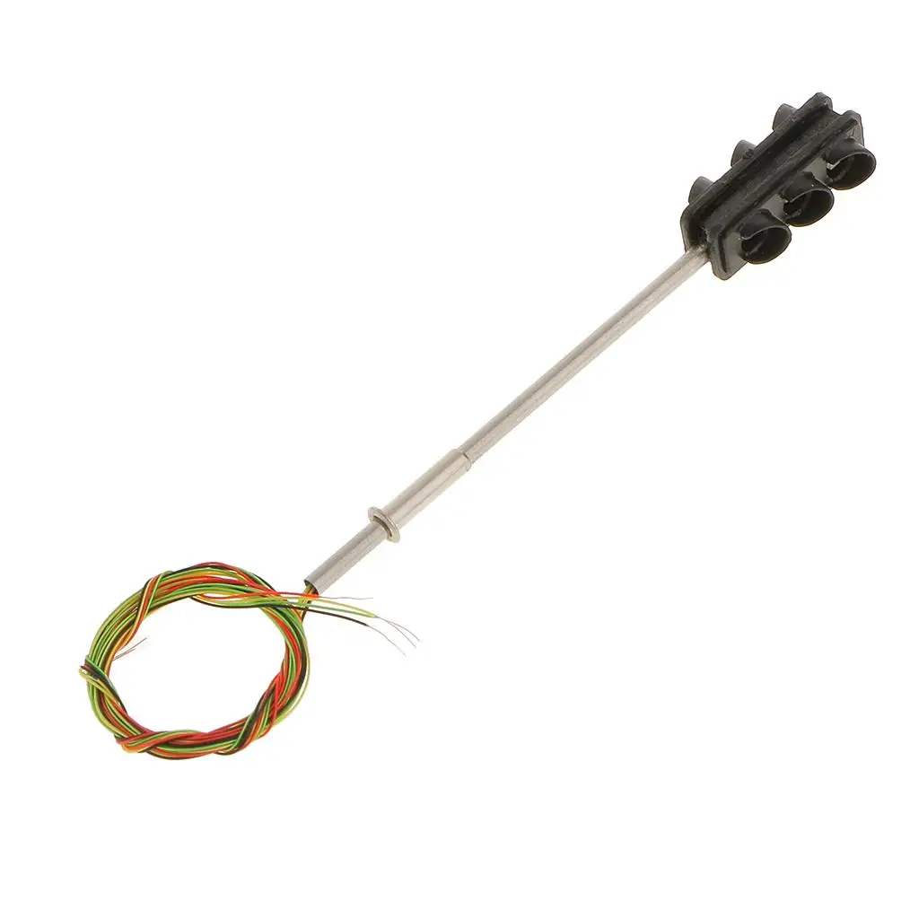 3pcs 60mm modello 3-luci di segnalazione stradale in metallo leggero 5-6V 0.36W potenza LED treno architettura ferroviaria Diorama accessori per paesaggi