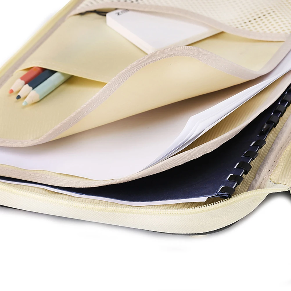 

A4 Document Bag Portfolio ganizer Waterproof Business File Holder Zipper Briefcase Storage Case for Travel School Office Use