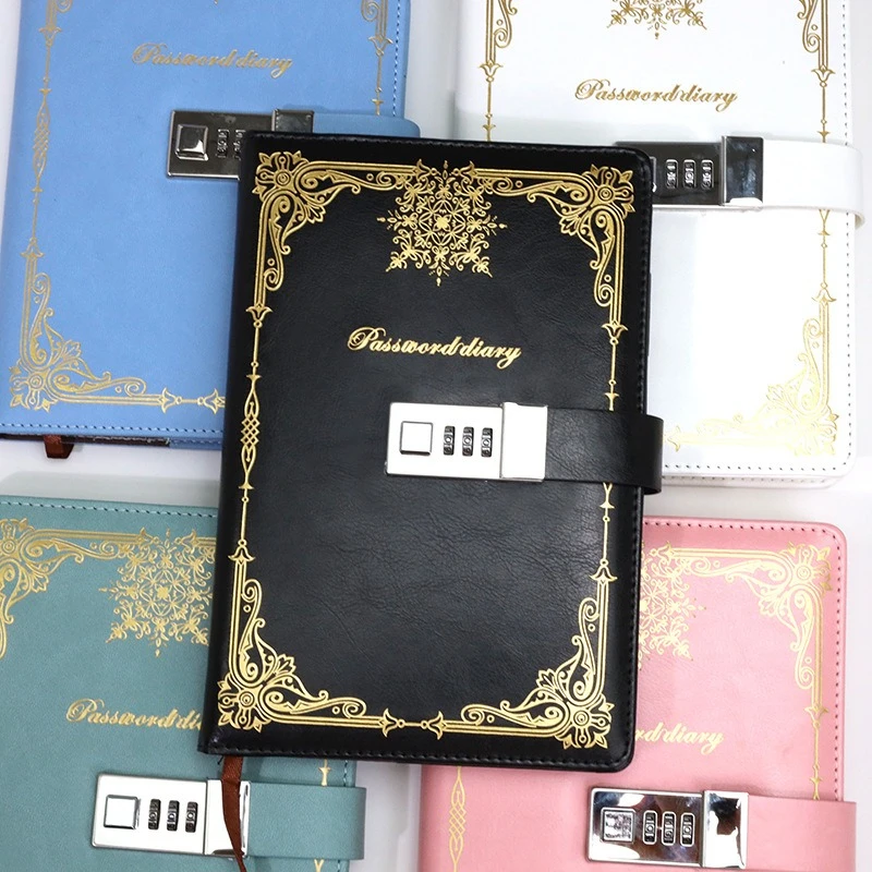 A5 Password Lock Diary Notebook for Students Business