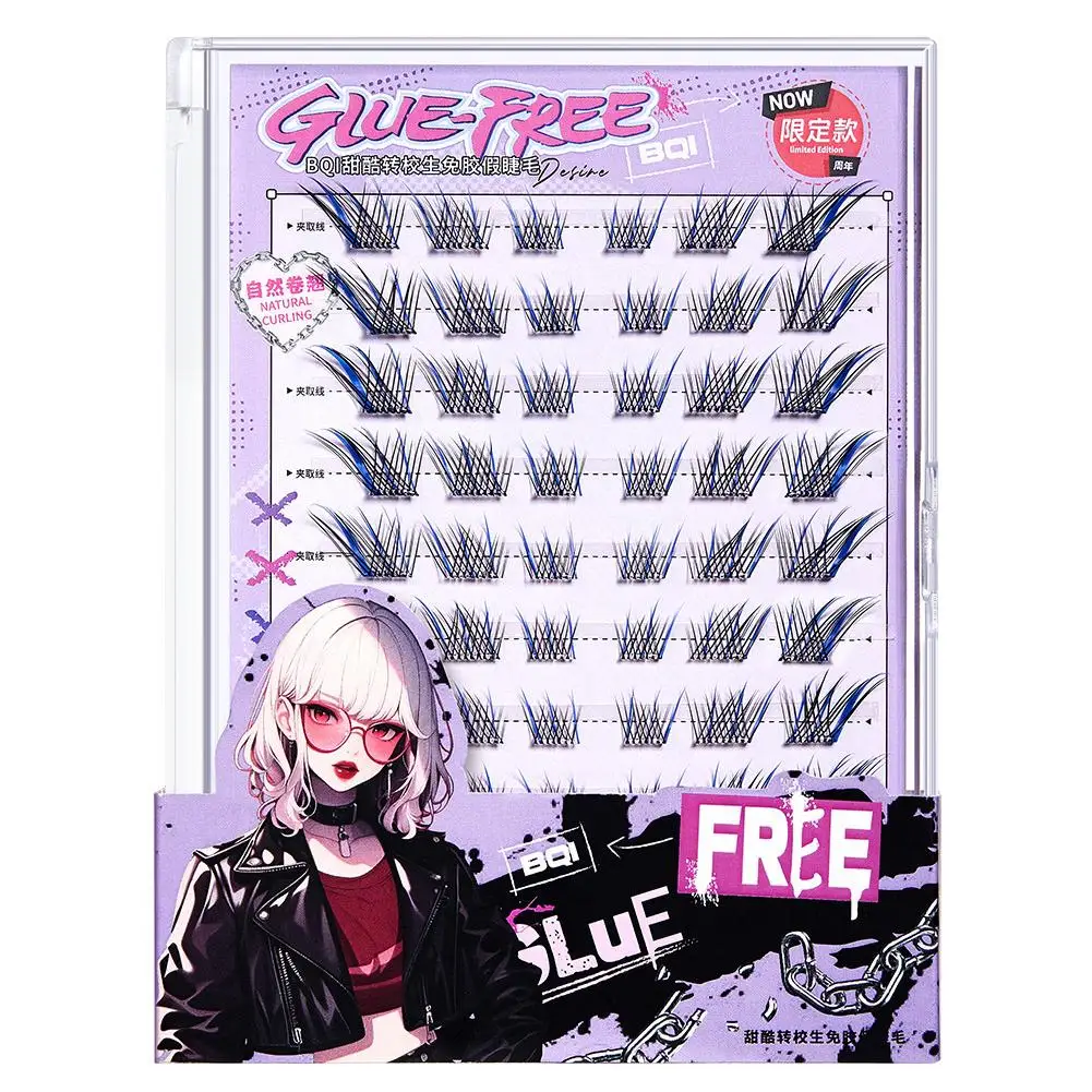 컬러 속눈썹 연장 레드 퍼플 블루 핑크 화이트 브라운 플루오레센트 컬러 인조 개별 속눈썹 연장 실크 볼륨 속눈썹