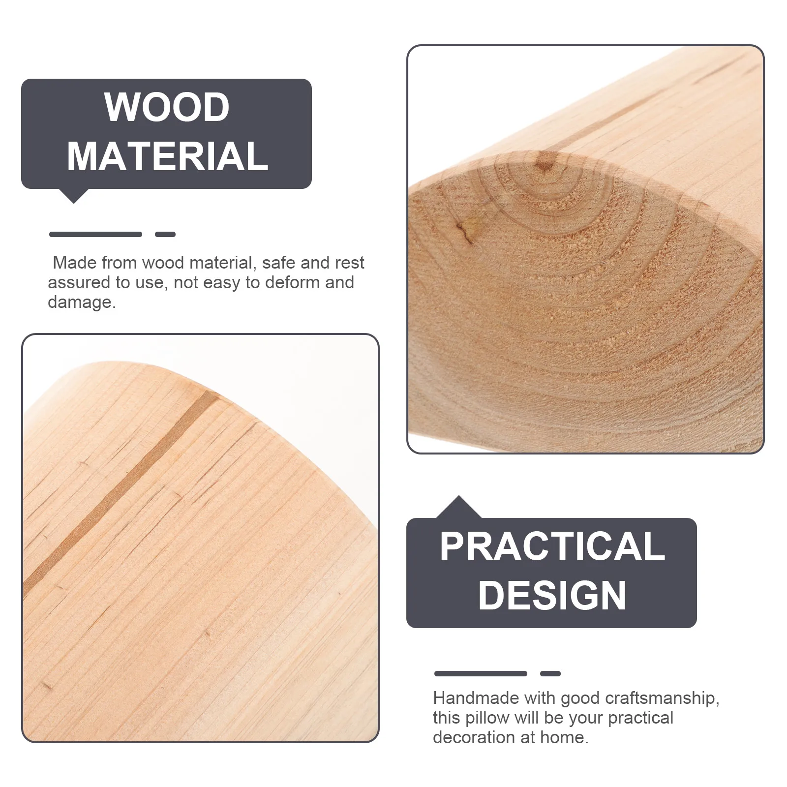 

Wooden Cervical Pillow Solid Wood Massage Spa Pillows 30x10x5CM Japanese Sauna Stiff Neck Support Steam Room Supply