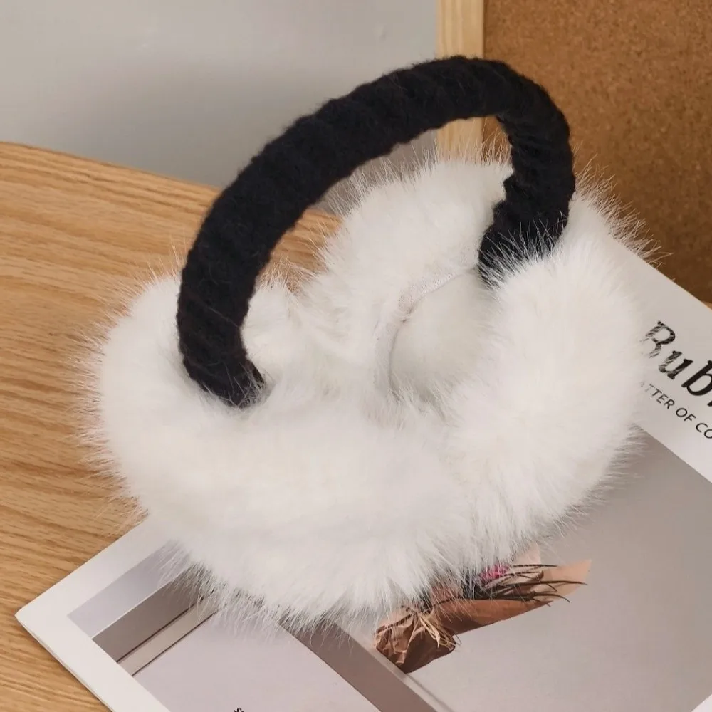 Fashion Warm Winter Earmuffs Folding Faux Fur Earflap Protection Soft Portable Ear Warmer for Men Women