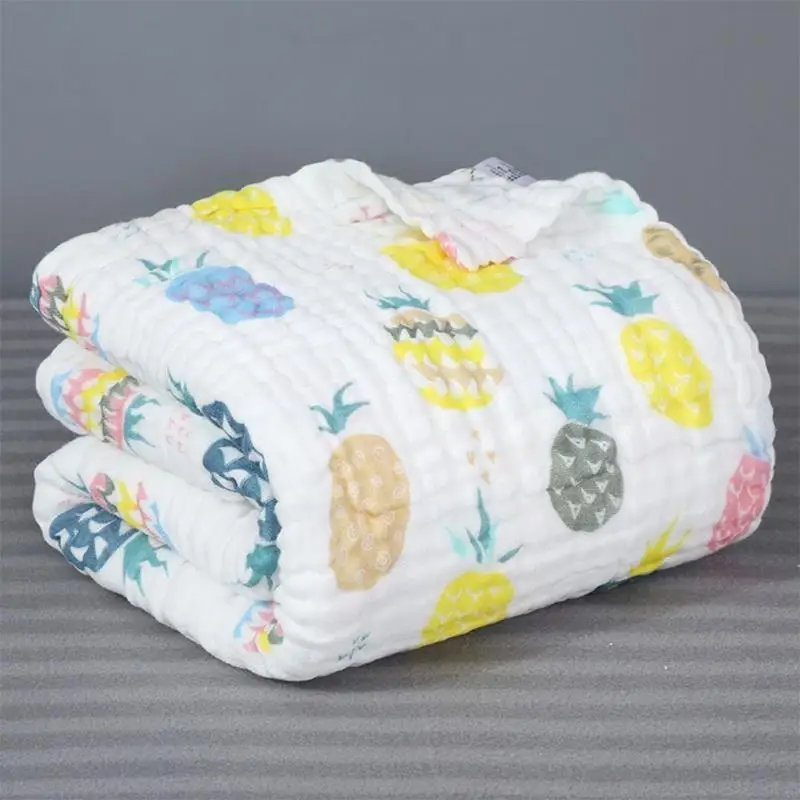 e06f 110x110cm استلام الطفل بطانية 6 طبقات القطن النقي القطن لفائف حديثي الولادة لحاف الأطفال المولود المولد غفوة بطانية الفراش