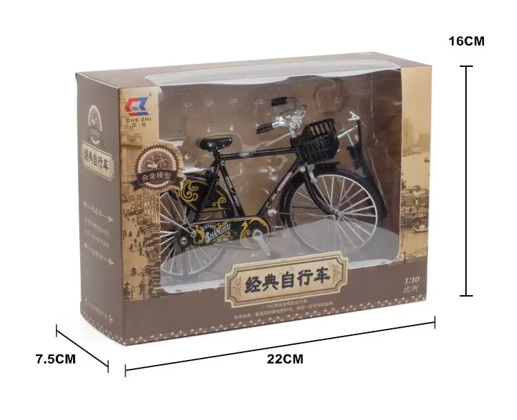 Mini bicicleta de montaña Retro para adultos, modelo nostálgico, simulación, regalos de colección, 1:10