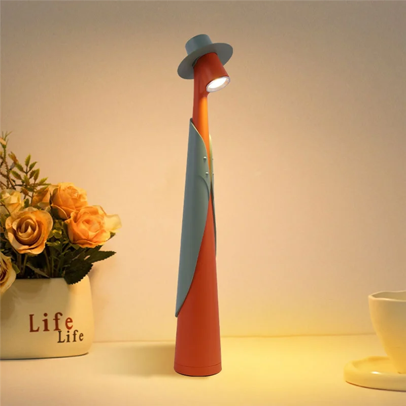 Night Light Table Lamp Atmosphere Lamp High Foot Living Room Restaurant Portable Charging Table Lamp-[Qahk]