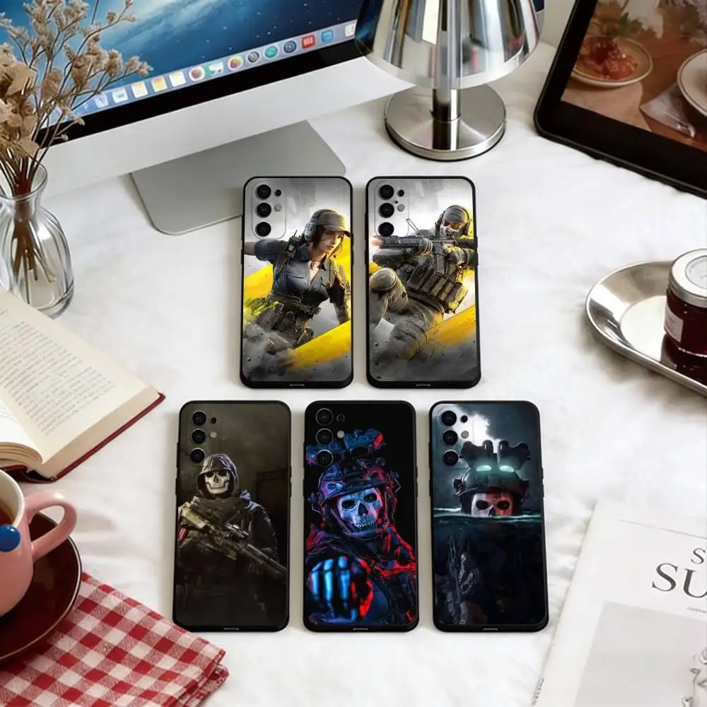 Military game Soldier Phone Case For Samsung S25,S24,S21,S22,S23,S30,Ultra,S20,Plus,Fe,Lite,Note,10,Soft Black Cover