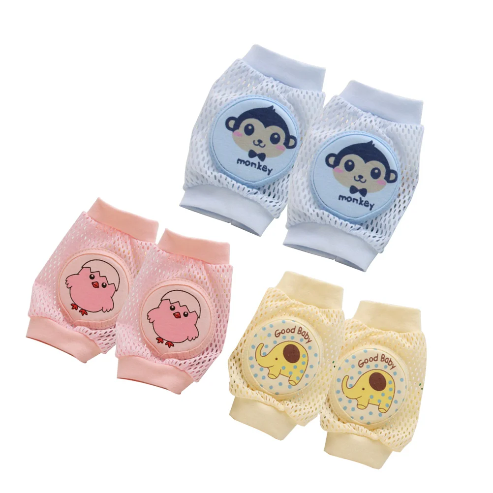 

3 Pairs Knee Pads Sports Infant for Kids Toddler Socks with Grip Crawling Protector