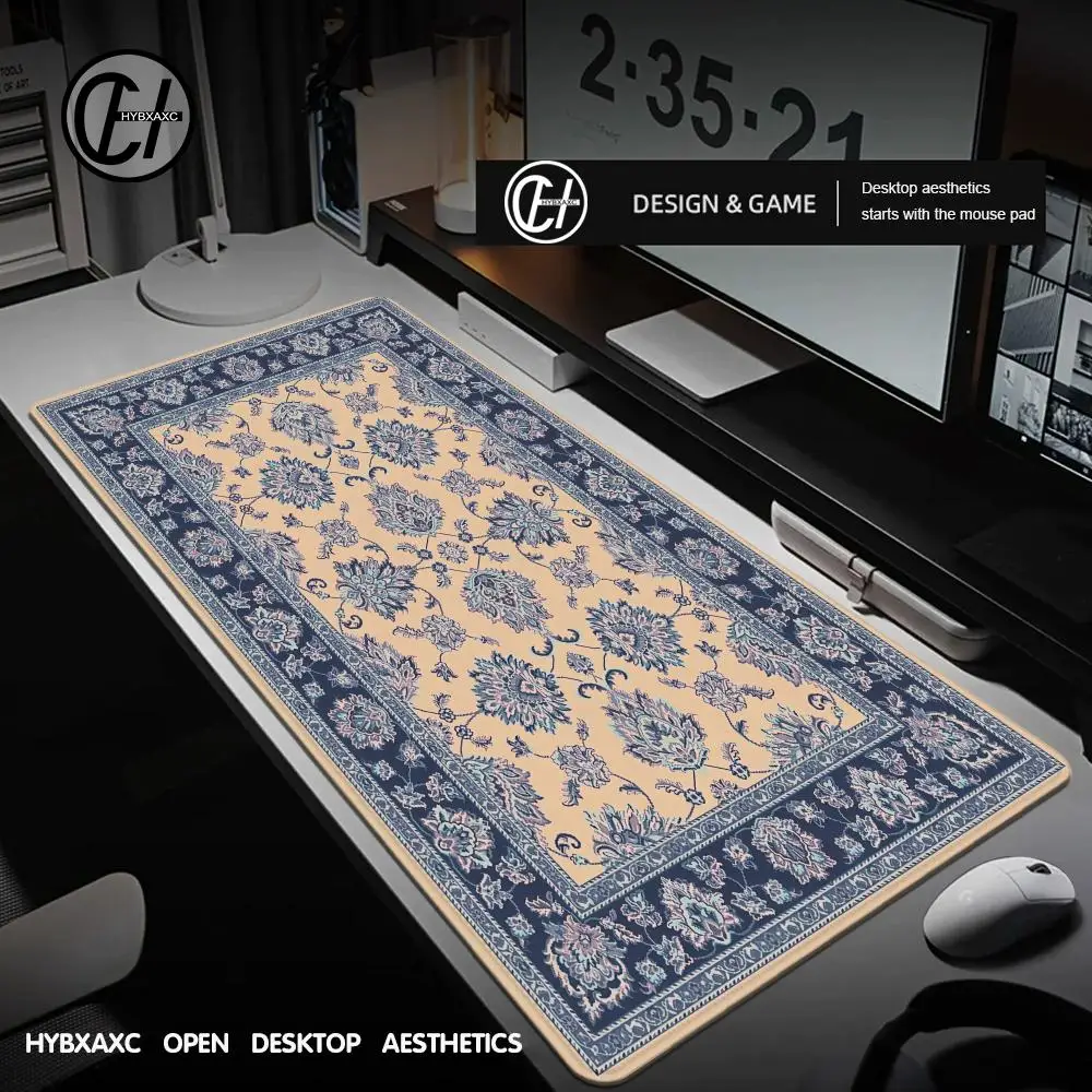 Imagem -05 - Persian Carpet Mysterious Desk Mouse Pad Cute hd Desk Pad Extended Gaming Keyboard Mats Large 100x50cm Xxl Gamer Mousepad