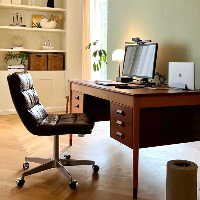 Medieval solid wood desk retro writing desk Nordic simple multi-functional desk desk