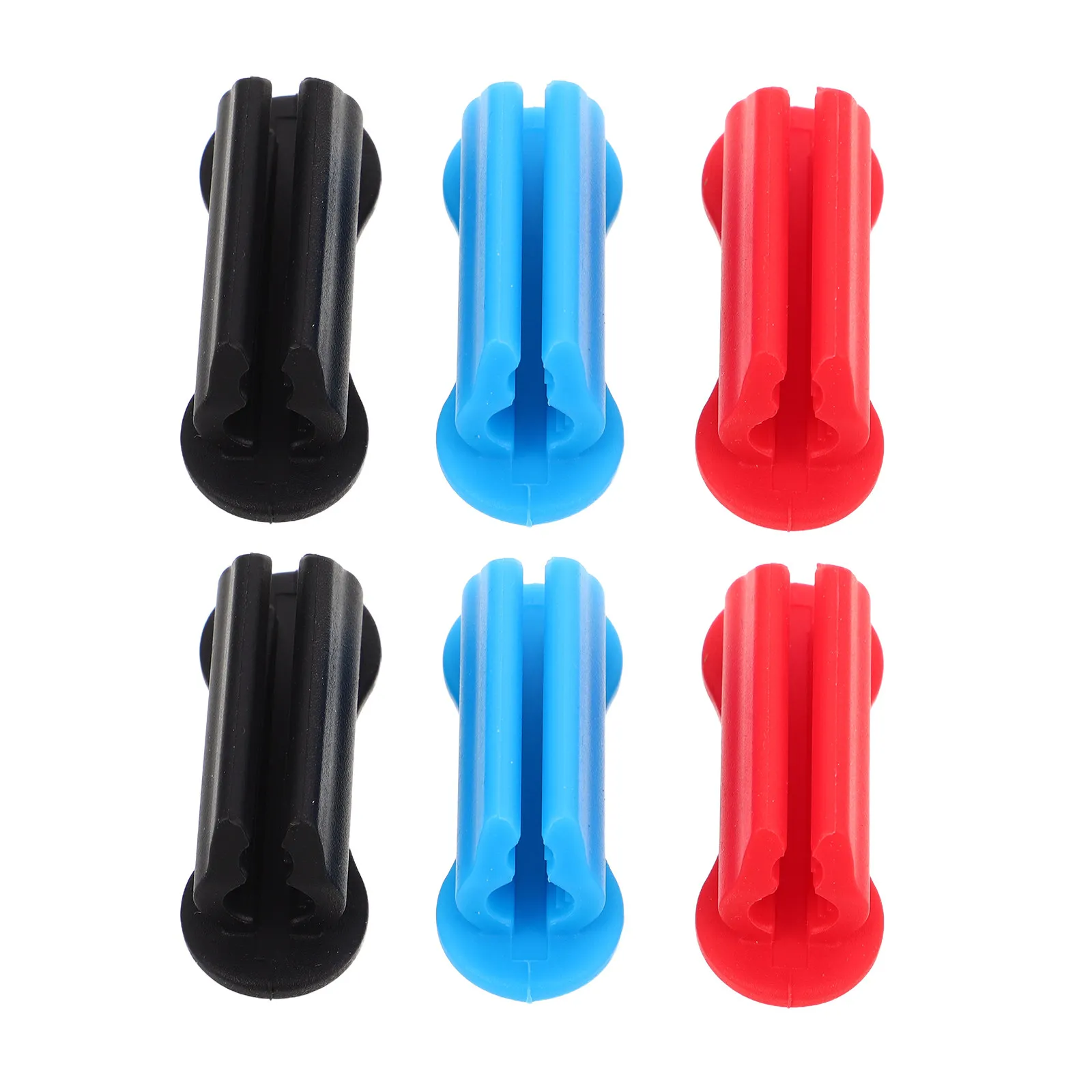 6Pcs Silicone Pen Pencil Holder Adhesive Desk Organizer Stylish Design Easy Clean Workspace Tidy Supplies