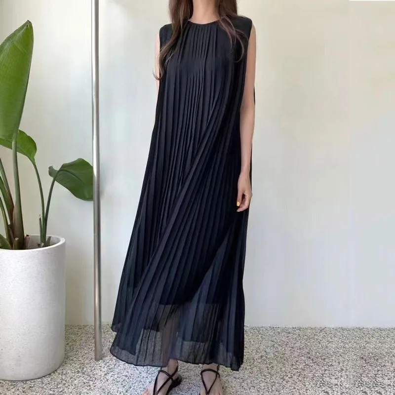 2026 Summer Waist-cinching Sleeveless Maxi Dress