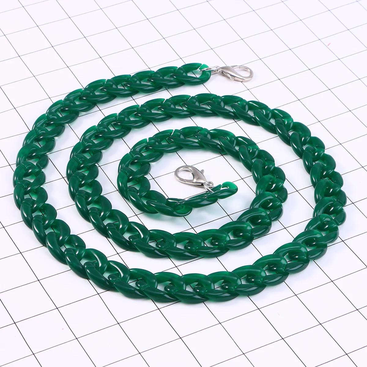 

120 см полимерная цепочка для сумки, темно-зеленый нефритовый сменный ремень для женщин, сумка через плечо, сумки-мессенджеры, вечерние дорожные сумки, аксессуары