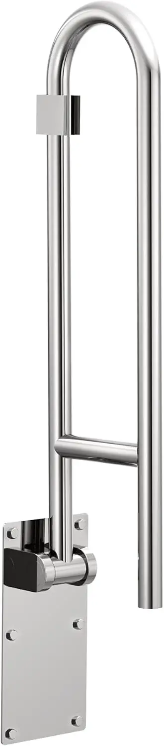 

30-дюймовый откидной поручень из нержавеющей стали для ванной комнаты с текстурированной рукояткой, системой помощи пожилым людям и безопасности для инвалидов для повседневной жизни