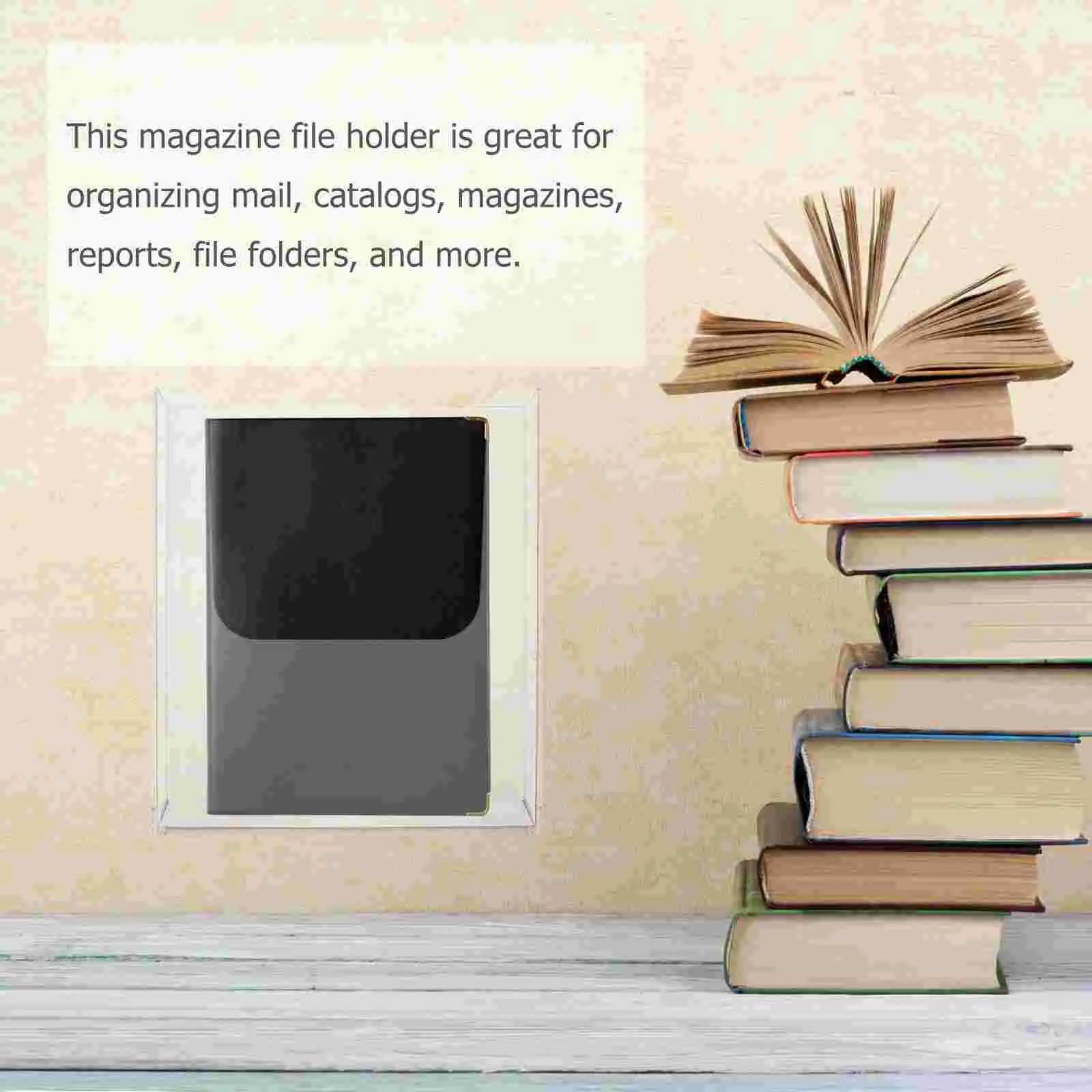 Wall-Mounted Magazine Stand File Organizer Brochure Holder For Shop Information Catalog Rack Newspaper Magazine Rack Color Page