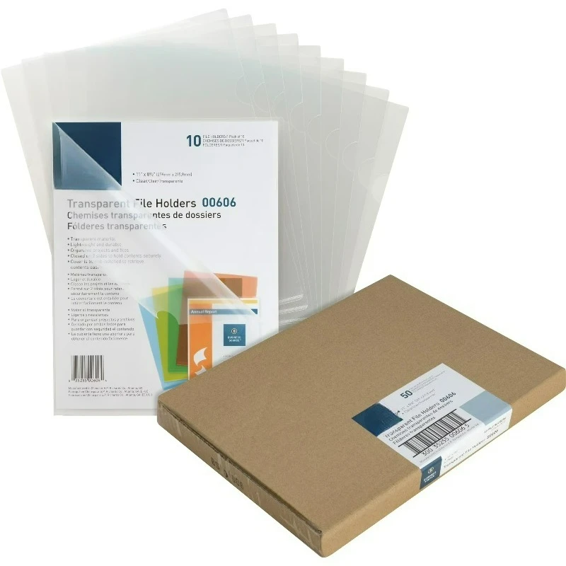 

Letter File Sleeve - 8 1/2" X 11" - 20 Sheet Capacity - Polypropylene - Clear - 50 / Box
