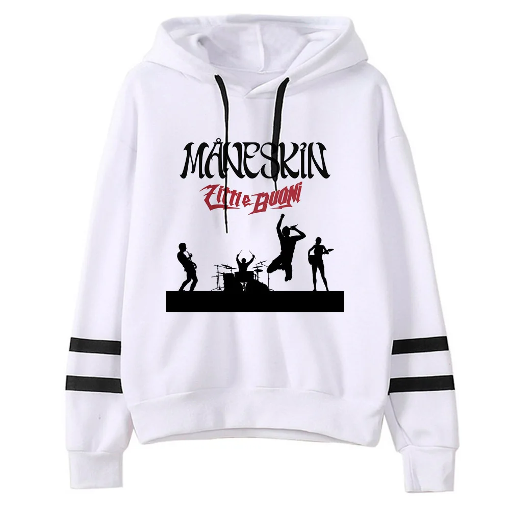 Maneskin hoodie soft fabric streetwear anime clothes for teens casual wear female sweatshirts patterned streetwear patterned