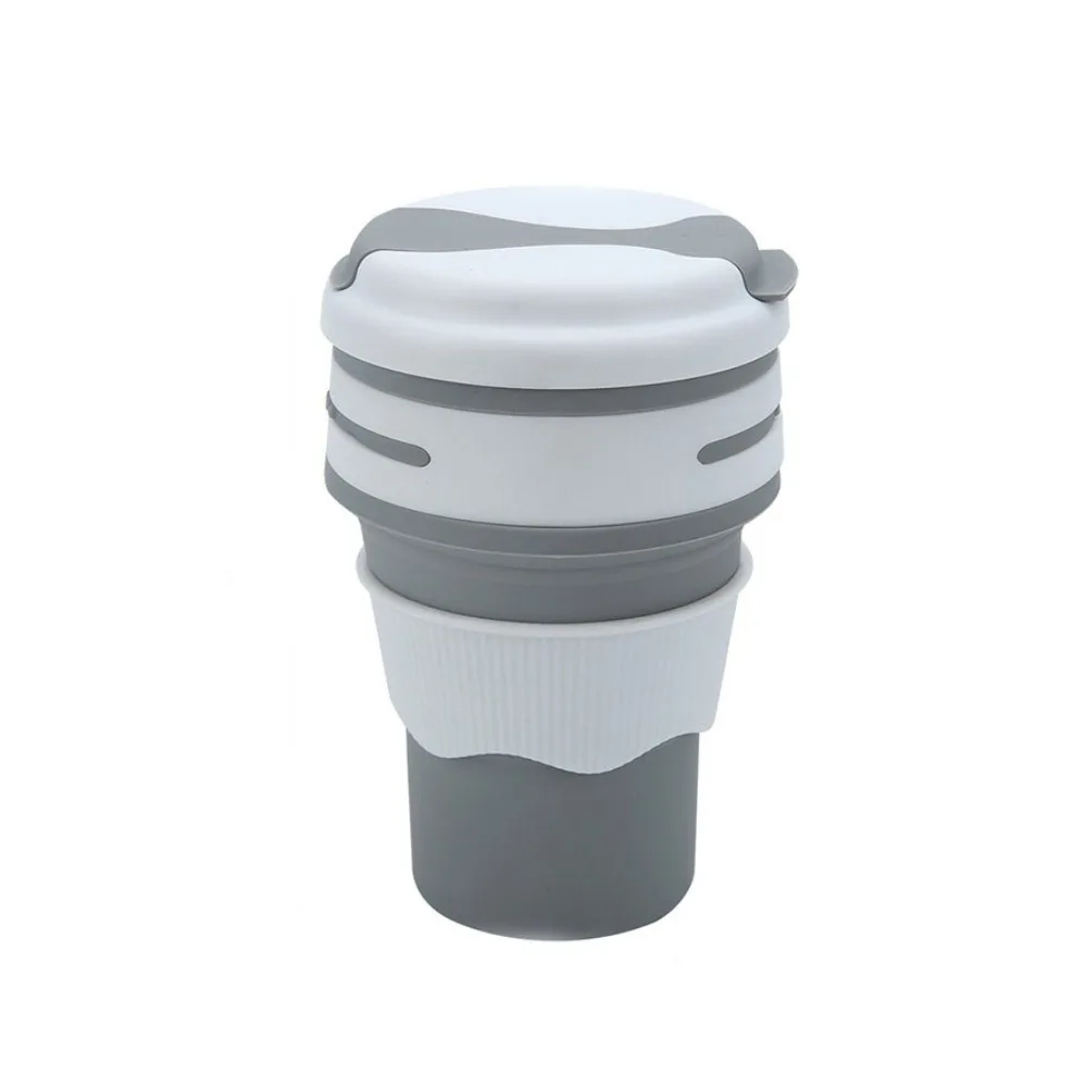 

350ml Folding Water Cup High Temperature Resistant Leak-proof Silicone Tea Coffee Cup Drinkware Space Saving
