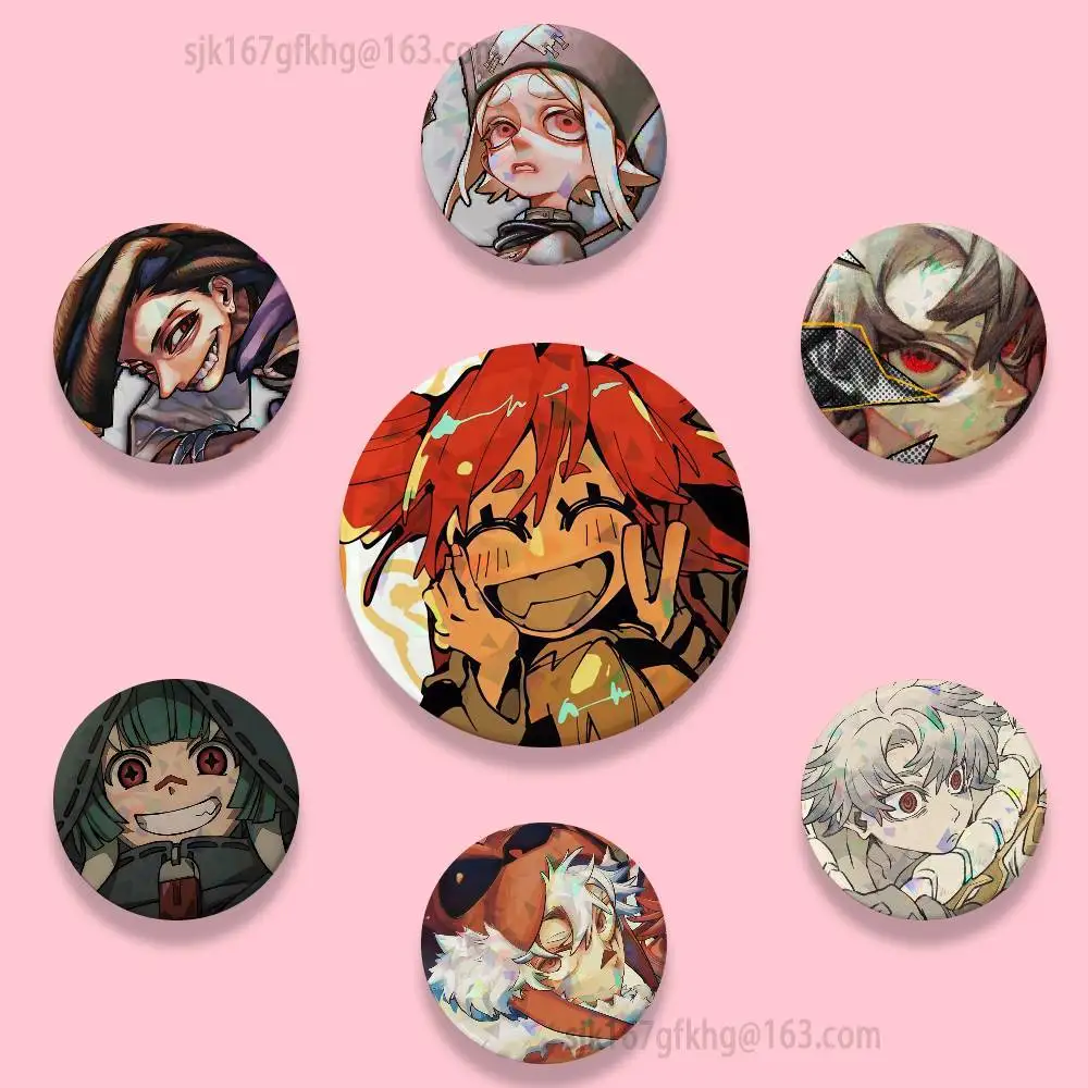 Anime G-Gachiakuta Cartoon Badge Stage Brooches on Backpack Clothes Handmade Round Enamel Pins for Jewelry Gift Bag Accessory