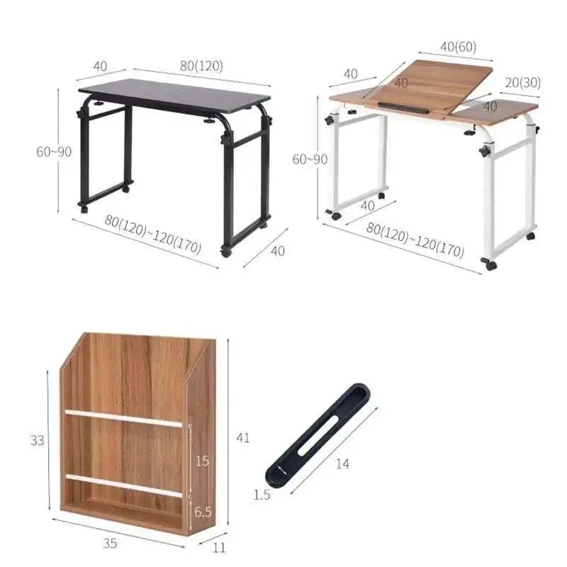 Multifunctional Retractable Computer Desks Adjustable Bed Mobile Lift Tables Lazy Cross-bed Laptop Table Simple Home Care Desk C