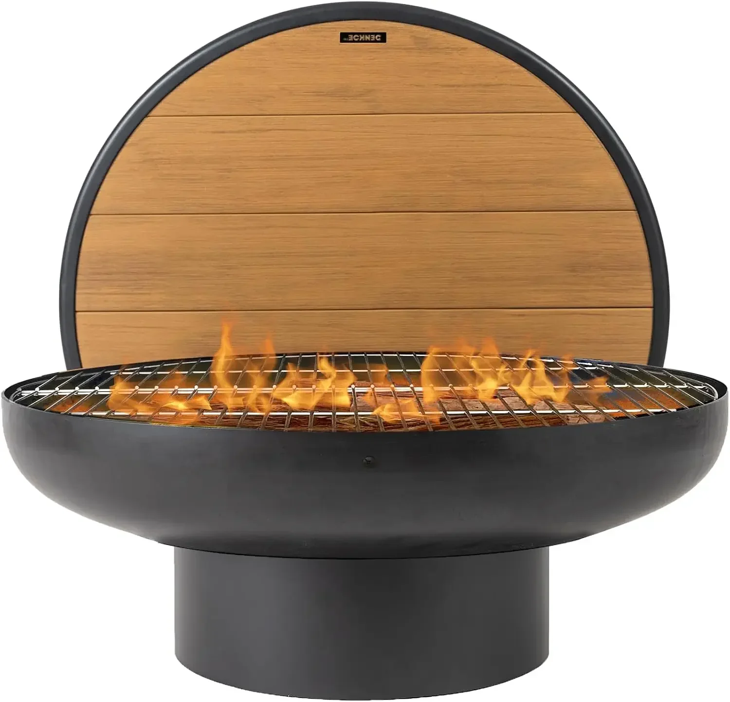US Shipping 32 Inch Round Fire Pit Table with Fire Pit Grill, Extra Thick, Heavy Duty Fire Bowl, Deep Outdoor Firepit, Wood Burn