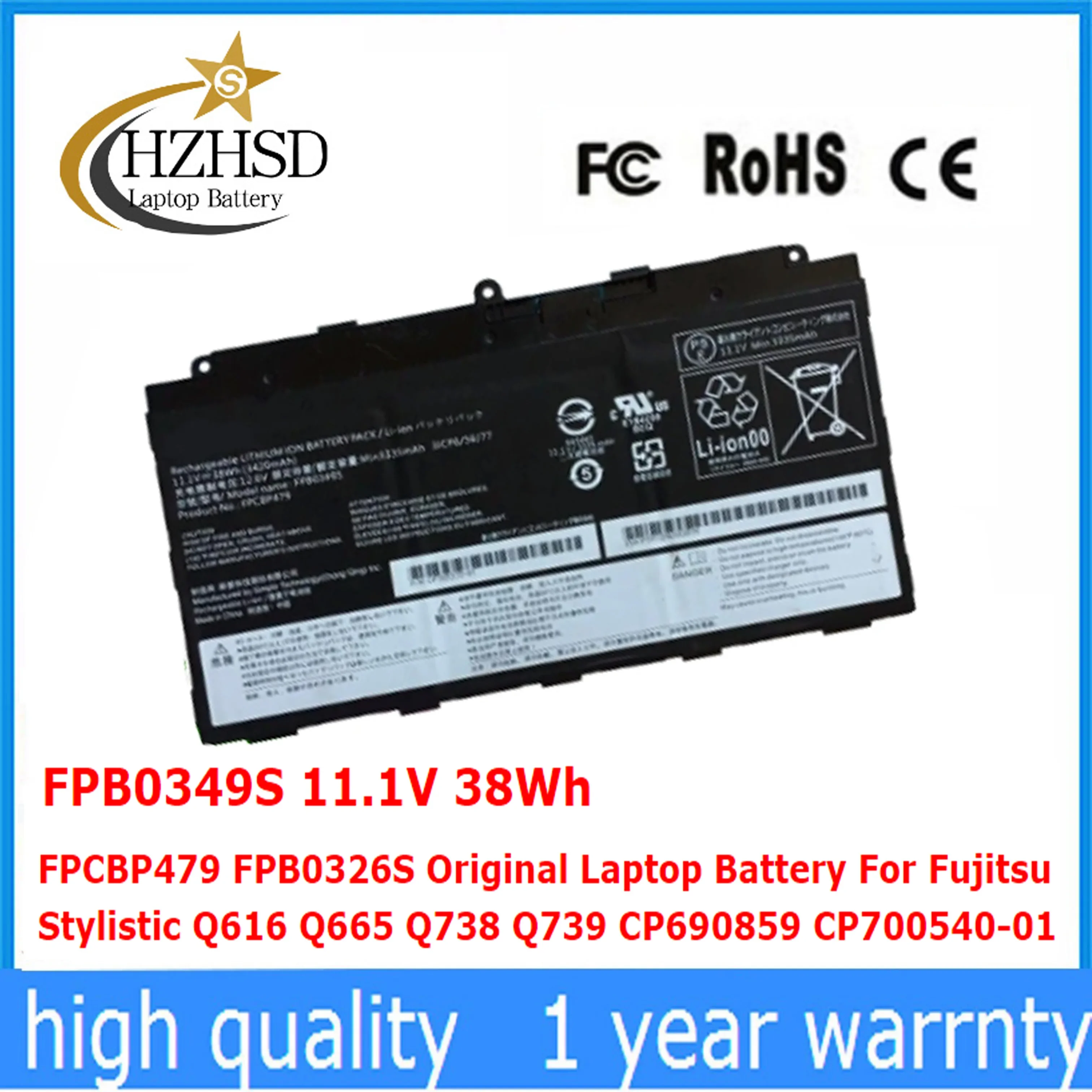 FPB0349S 11,1 V 38Wh FPCBP479 FPB0326S Оригинальная батарея для ноутбука Fujitsu Stylistic Q616 Q665 Q738 Q739 CP690859