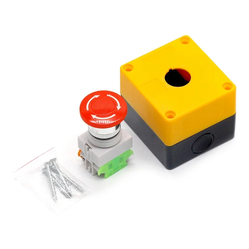 AA86 2 uds LAY37-11ZS elevador de carga botón de parada de emergencia caja de interruptor parada de emergencia