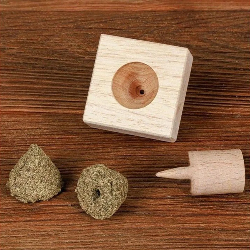 DIY Moxibustion Tower Wooden Mould Pure Wormwood Moxa Traditional Chinese Medicine Health Care Warm Dredging Meridian Therapy