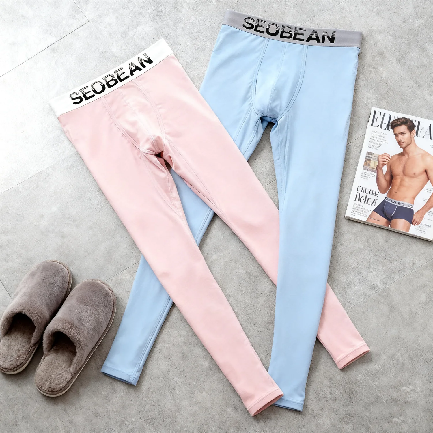 

Men's Thermal Underwear Cotton Stretch Slim Fit Base Layer Pants Soft Warm Tights for Cold Weather Autumn Winter Essentials