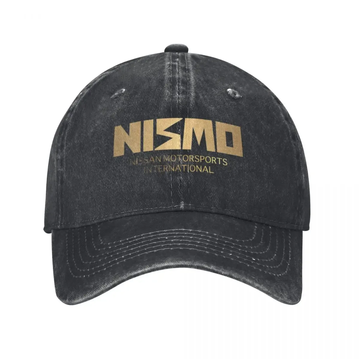 Classic Retro Gold Black Nismo Motorsport Logo Baseball Caps Unisex Distressed Washed Snapback Hat Outdoor All Seasons Travel