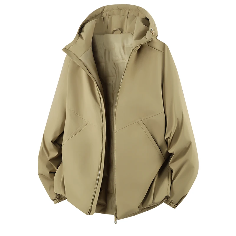 

Men's Winter Streetwear Hooded Puffer Jacket, Heavyweight Oversized Coat, Solid Color Warm Coat, Couple Matching