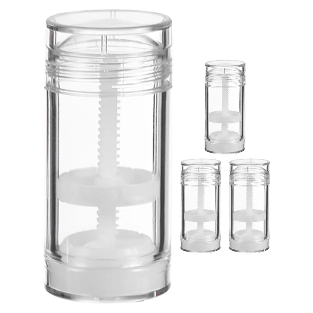 

4Pcs Bottom-Fill Twist-Up Containers Refillable Balm Tubes Compact Travel Size Toiletries Lip Balm Sticks for Lotion