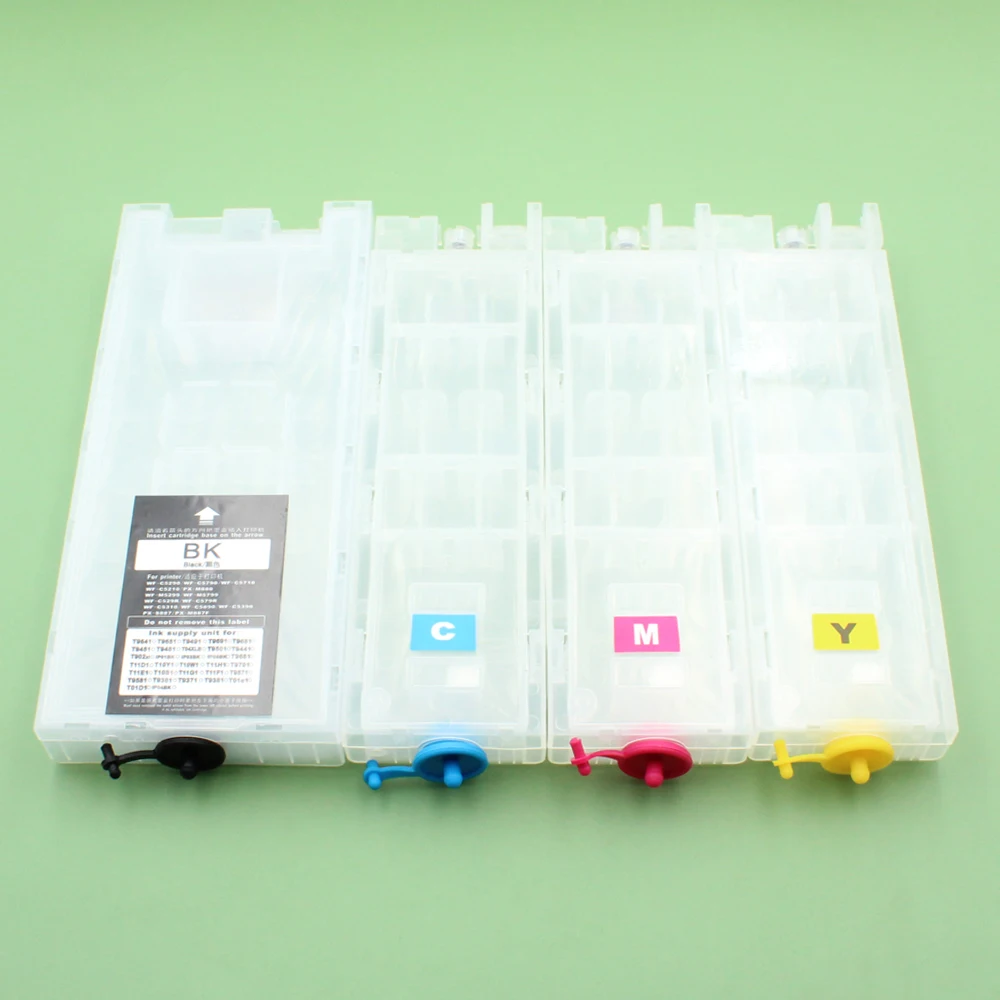 Black 600ML Empty Refillable Ink Cartridge For EPSON WF-C5790 WF-C5710 WF-C5290 WF-C5210 C5290 C5790 C5210 without chip