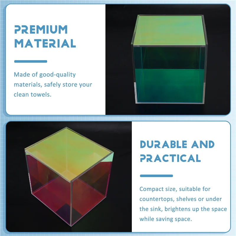 

AB66-Prismatic Box для чистых полотенец X Коробка для полотенец для лица в ванной комнате для одноразовых полотенец, стильная и практичная ванная комната