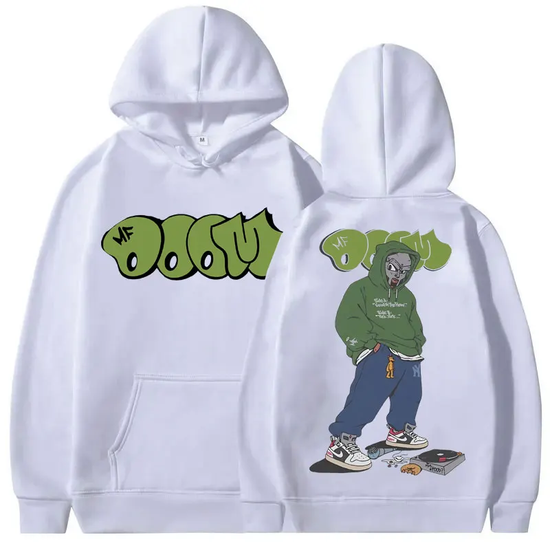 Rapper Mf Doom Graphic Print Hoodie Men Women Hip Hop Fleece Oversized Sweatshirt Male Fashion Trend Hoodies Men's Streetwea view 3