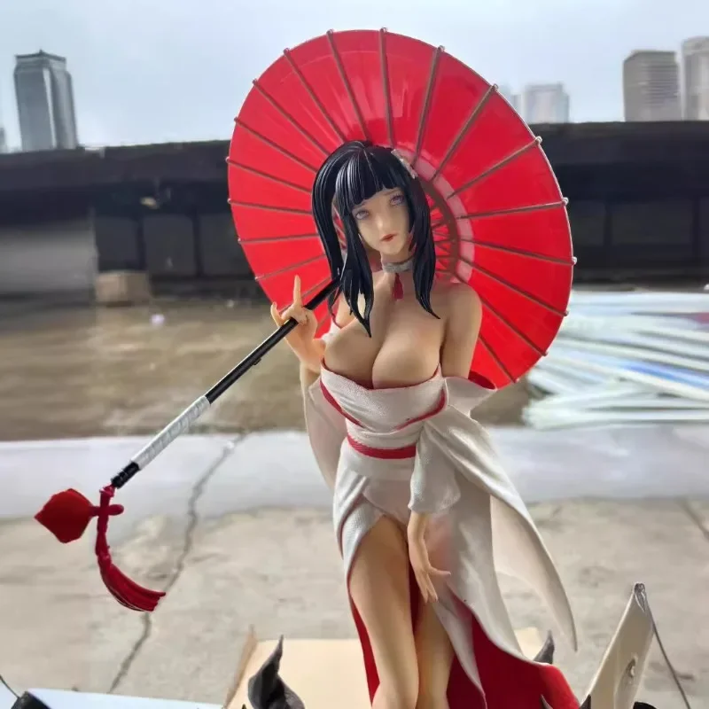 60ซม.NARUTO Figures Hyuga Hinata Action Figurine Ver. GK อะนิเมะ Action Collection PVC รูปปั้นของเล่นสําหรับของขวัญเด็ก