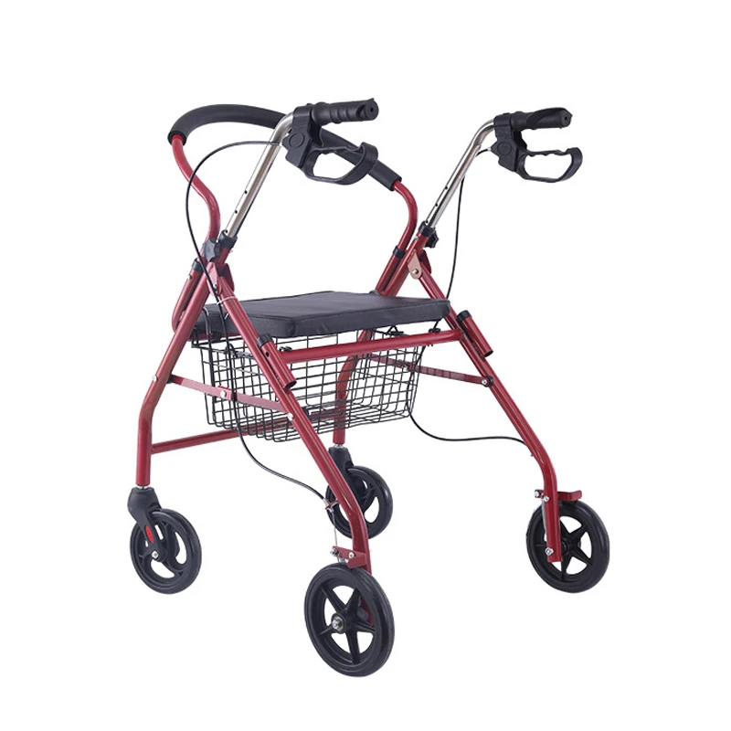 Elderly Shopping Rollator with Brake Hand Pushed Driving Aids Walking Aids For Disabled