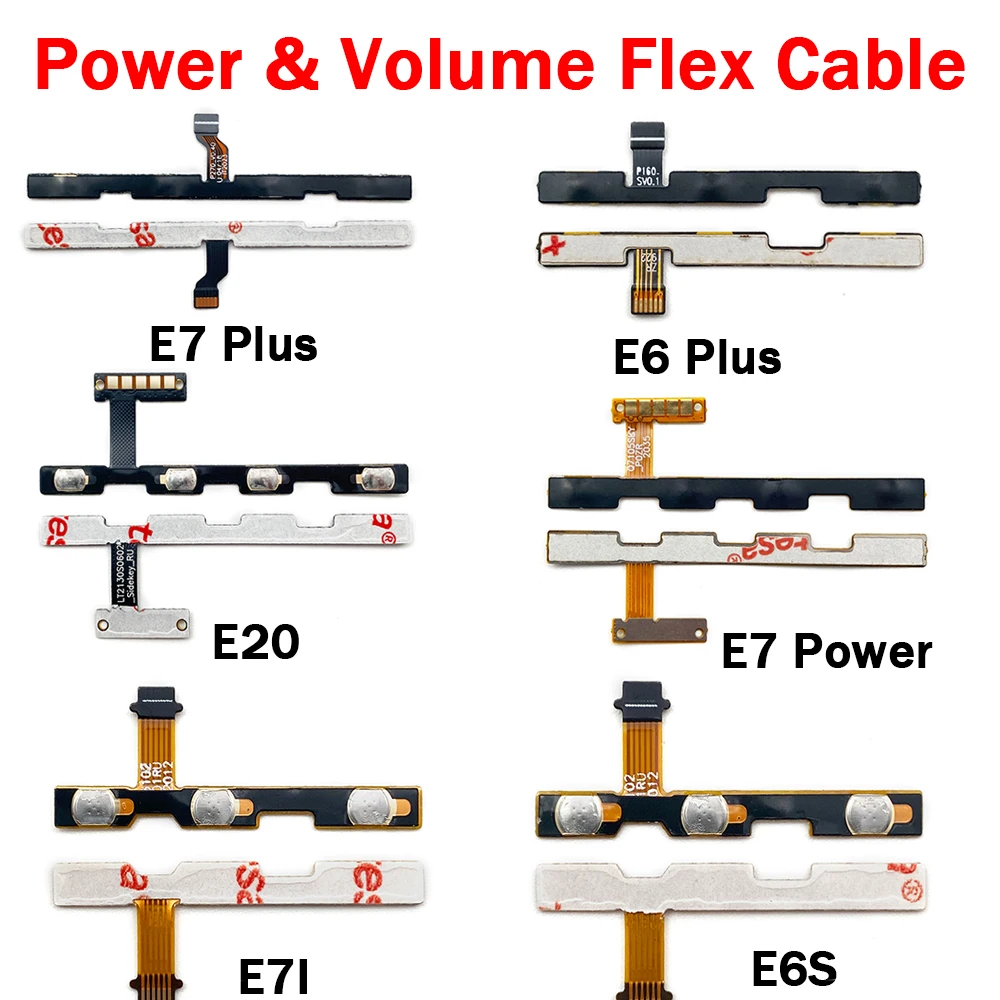 

20Pcs，For Motorola E20 E30 E40 E6s E7i E7 Power E6 Plus Power Switch On/Off Button Volume control Key Button Flex Cable