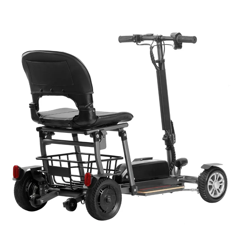 Quick-Release Battery Lightweight Folding 4 Wheel Scooter - Easy Commute & Portable Travel Electric Scooter for Adults