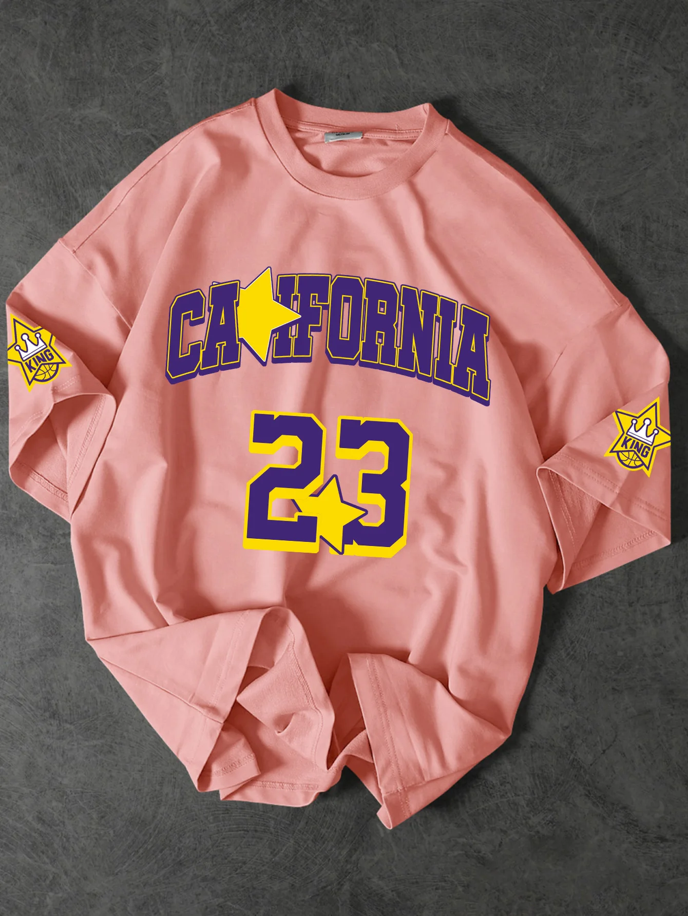California 23 King Varsity Basketball Oversized Tee
