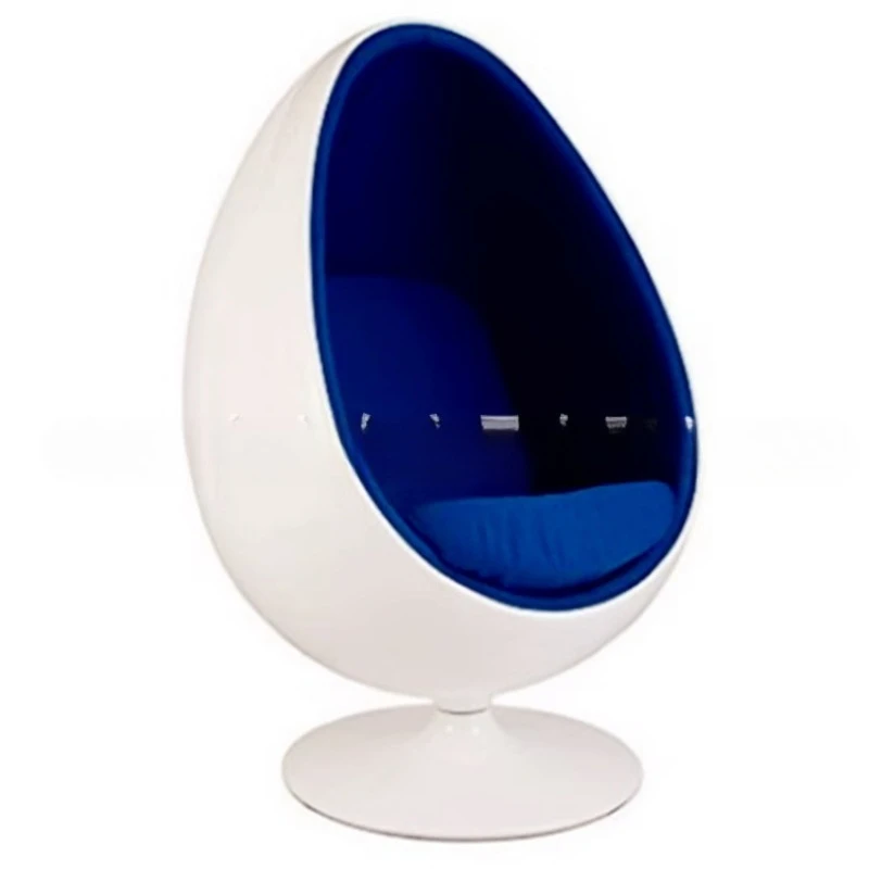 Egg pointed ball leisure fiberglass swivel space chair egg sound insulation shopping mall designer rest stool