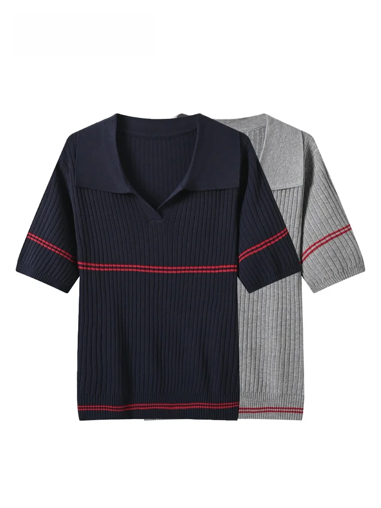 

Cara CLUB plus Size Short Sleeve T-Shirt Women's Summer New Style Casual Loose Collared Top Flattering plus Size Fashion