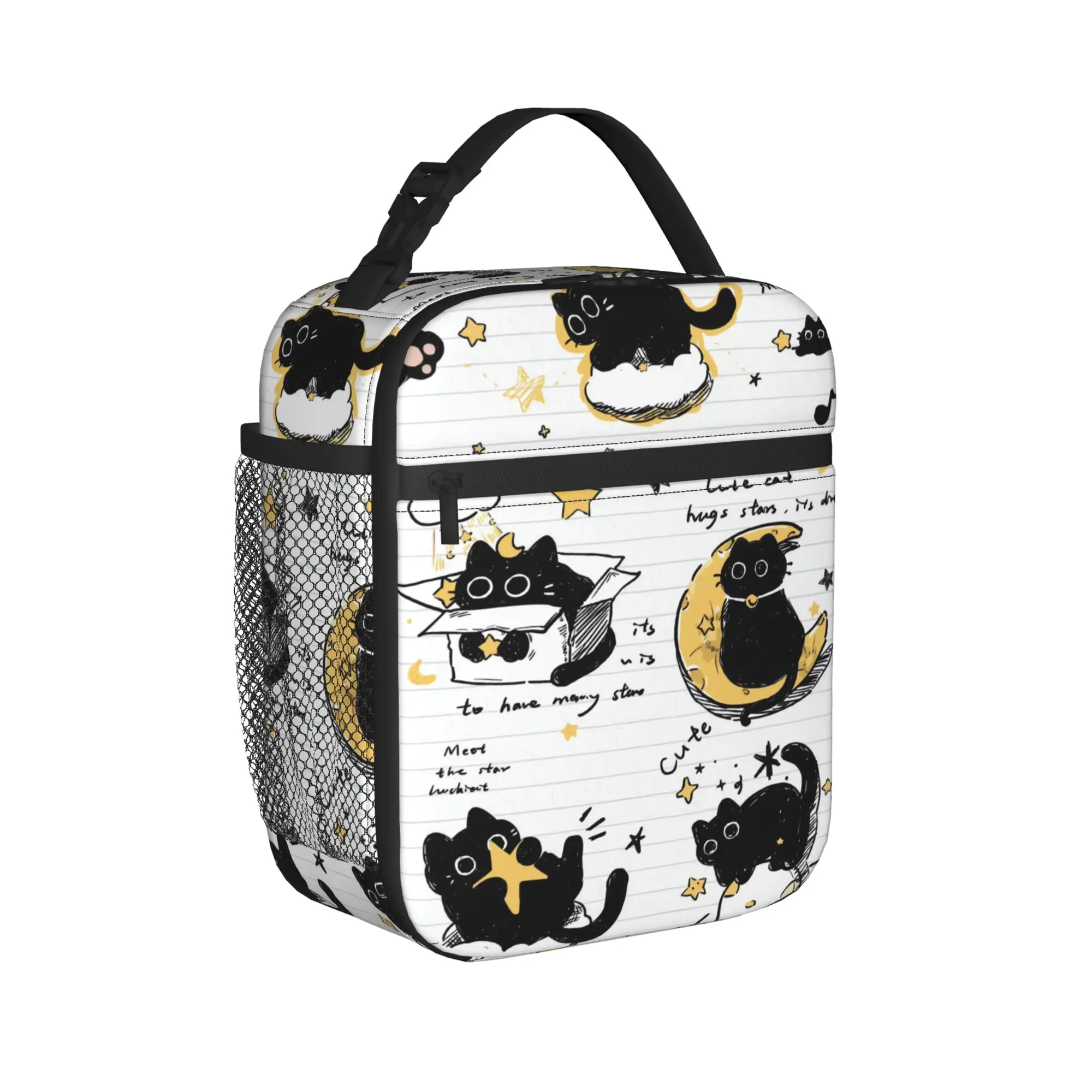 Cat M-mofusands Lunch Bag For Unisex Graphic Design Lunch Box Fashion School Cooler Bag Convenient Waterproof Thermal Lunch Bags