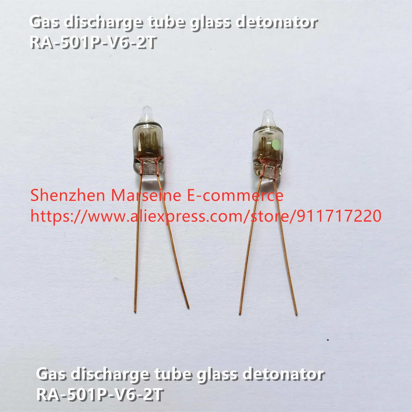 Original nouveau 100% tube de décharge de gaz fusible détonateur en verre RA-501P-V6-2T