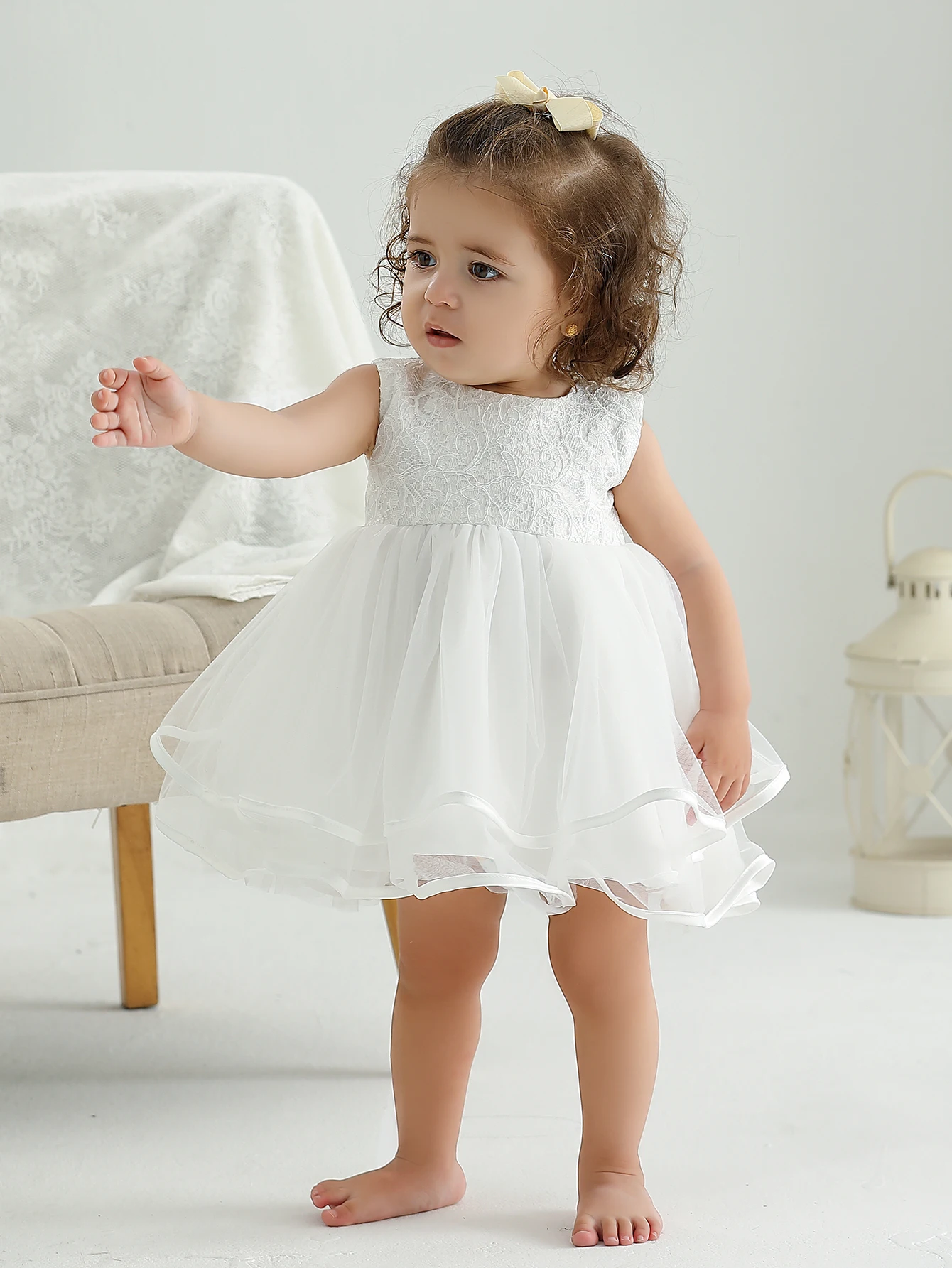 Girls Birthday Party Dresses Lace Frock Design kids Beautiful Baby Baptism Dresses